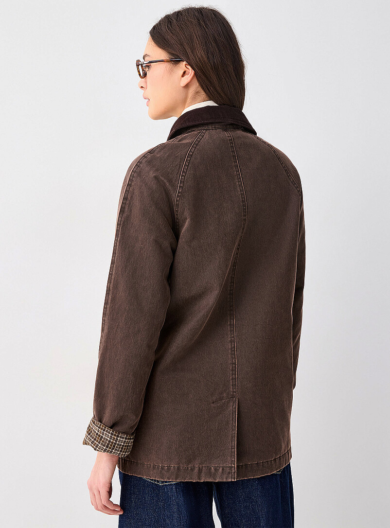 Twik: La veste col c&ocirc;tel&eacute; fini cir&eacute; Chocolat - Espresso pour femme