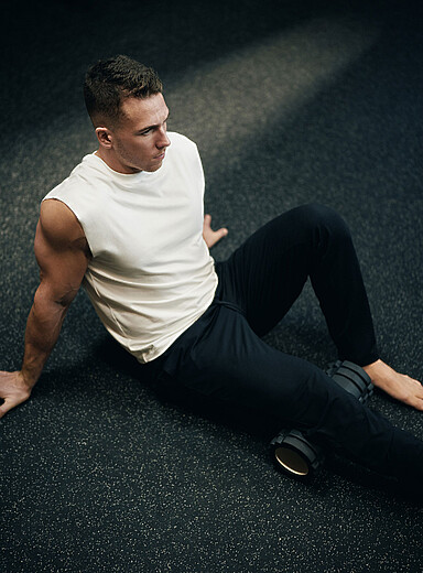 I.FIV5 Black Ultra-soft jersey pant for men