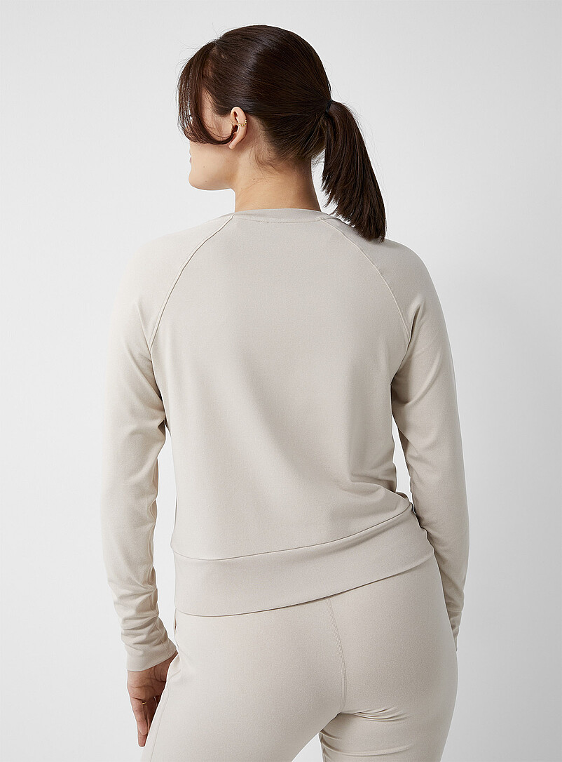 I.FIV5 Black Ultra-soft jersey crew-neck sweatshirt for women