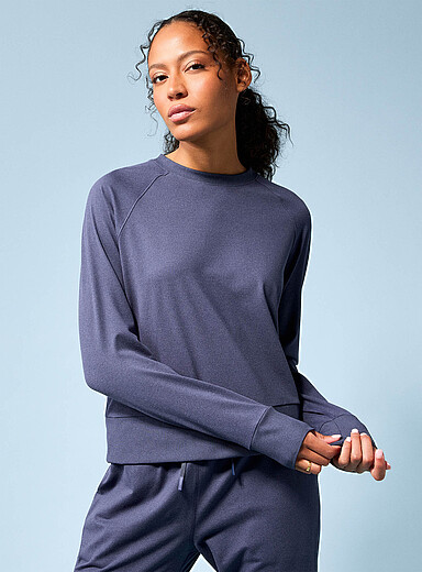 Ultra-soft jersey crew-neck sweatshirt