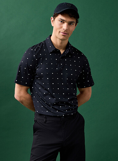 Patterned textured golf polo