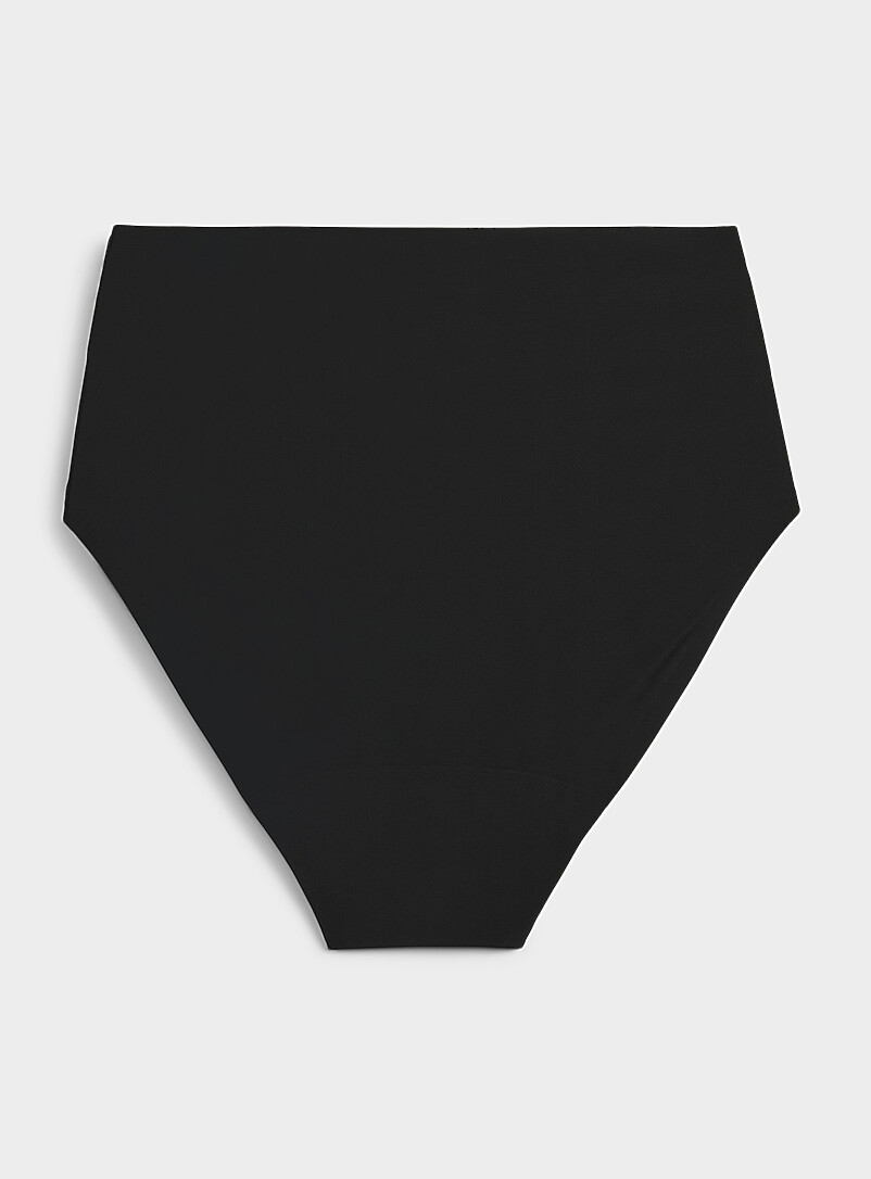 Miiyu: Les culottes menstruelles bikini taille haute ultrafines Absorption : mod&eacute;r&eacute;e Emballage de 2 Noir pour femme