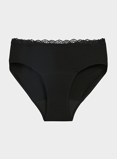 Lace trim classic period panties Absorption: high 2-pack