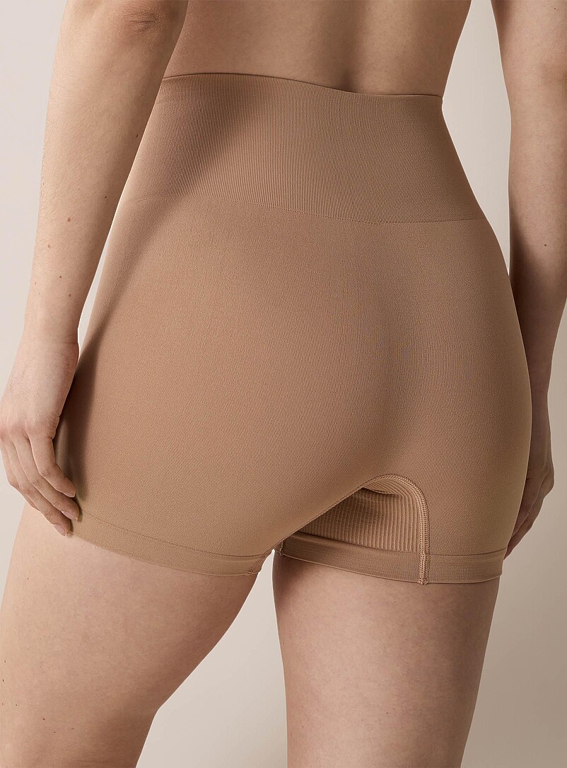 Miiyu Beige High-waist stretch control short Length: 4" for women