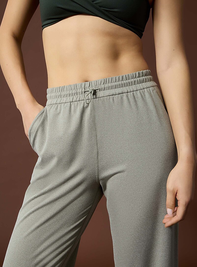 I.FIV5 Black Toggle-waist ultra-soft wide-leg pant for women