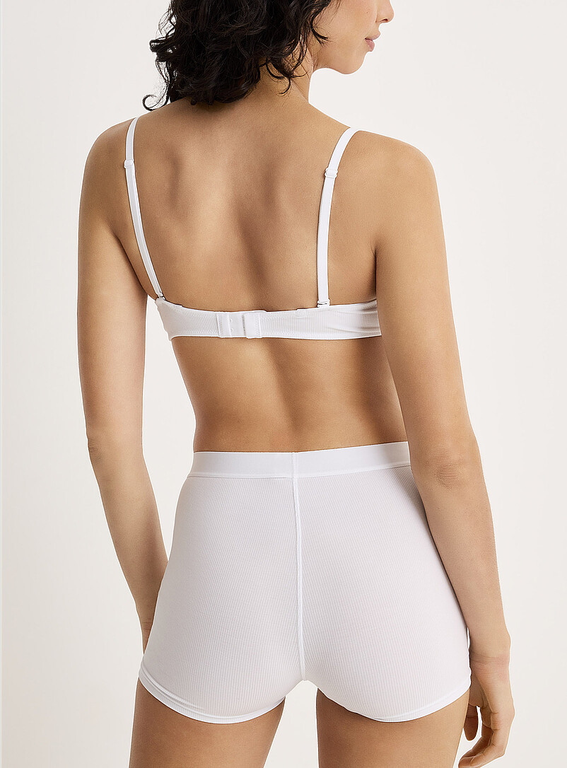 Miiyu: Le boxeur fines c&ocirc;tes Modal TENCEL<sup><small>MC</small></sup> Blanc pour femme