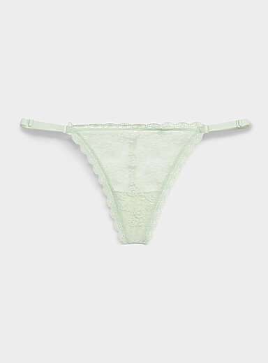 Le tanga T dentelle romantique Nylon recycl&eacute;