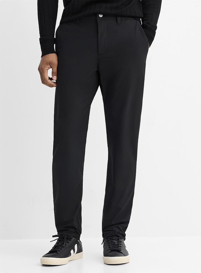 Le 31: Le chino performant Coupe Stockholm - &Eacute;troite <b>Collection Innovation</b> Noir pour homme