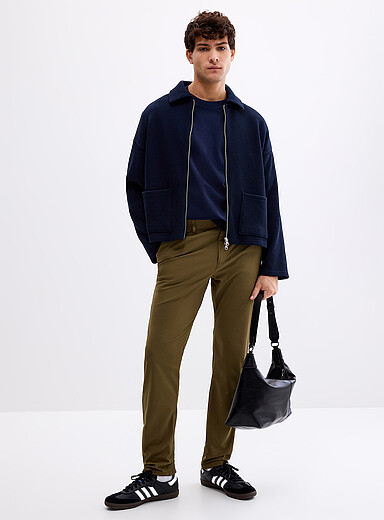 Le 31 Pine/Bottle Green Performance chinos Stockholm fit - Slim <b>Innovation collection</b> for men