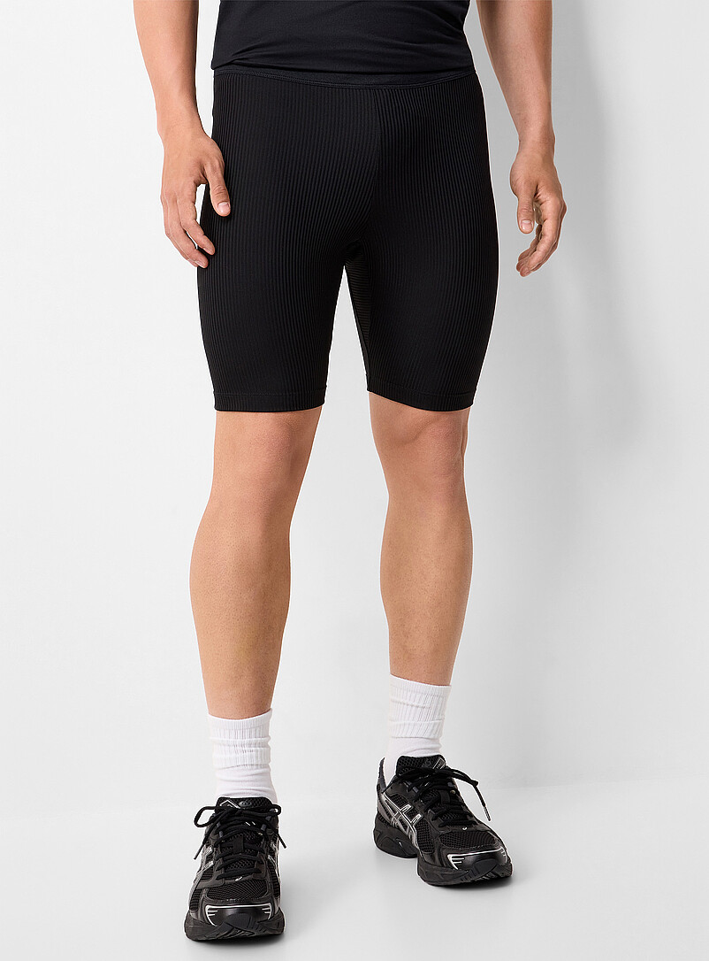I.FIV5: Le cuissard de course c&ocirc;tel&eacute; seconde peau Longueur 8,25 po Noir pour homme