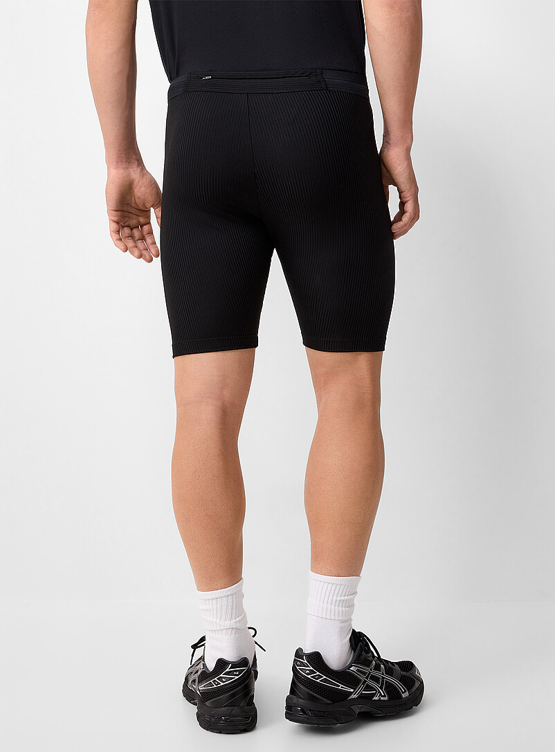 I.FIV5: Le cuissard de course c&ocirc;tel&eacute; seconde peau Longueur 8,25 po Noir pour homme
