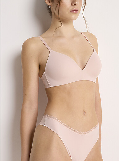 Miiyu Dusky Pink Vela wireless bra for women