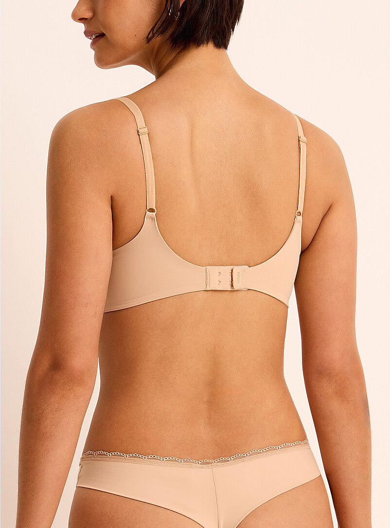 Miiyu Beige/Greige Astra wireless push-up bra for women