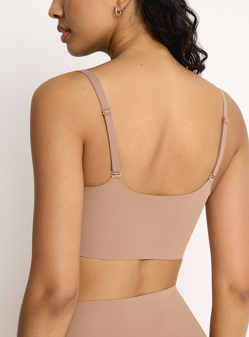 Miiyu: La bralette col V extensible Noir pour femme