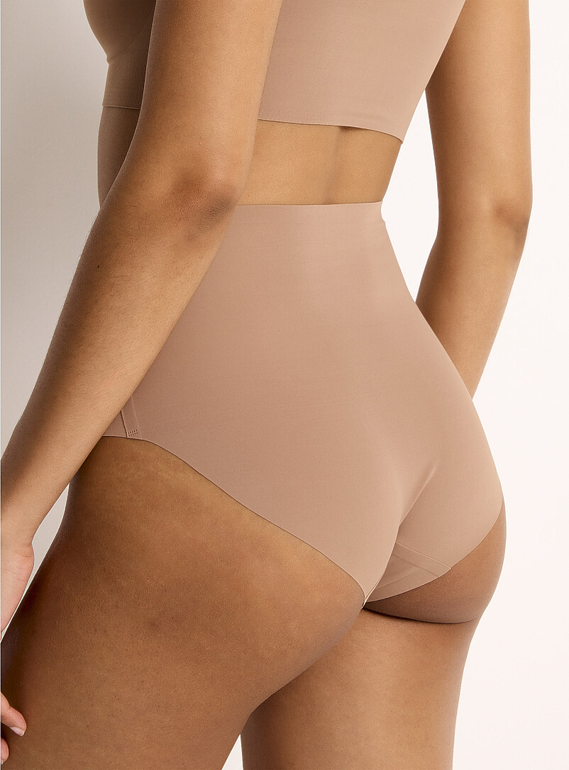 Miiyu Black Laser-cut stretch high-waist classic hipster Recycled nylon for women