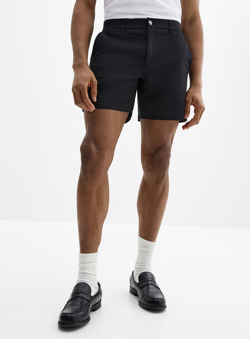 Le 31 Black Minimalist stretch short Inseam: 7" (18 cm) <b>Innovation collection</b> for men