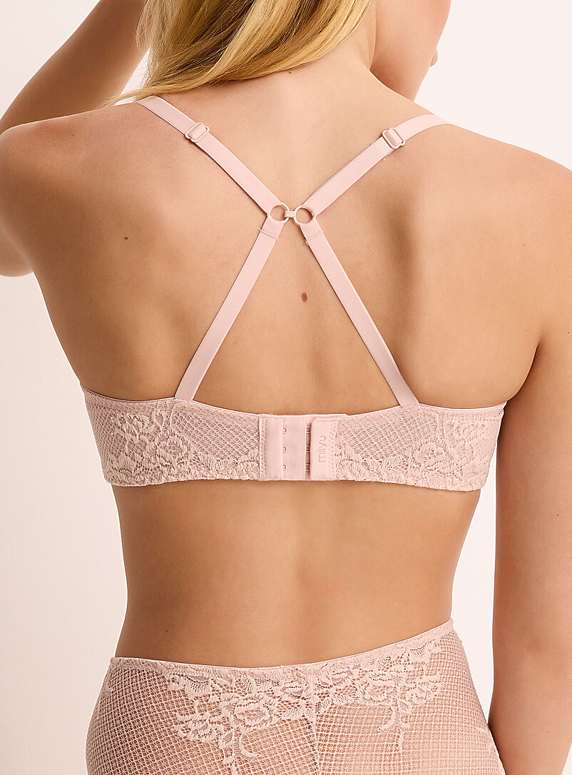 Miiyu: La corbeille Carina dentelle Vieux rose pour femme