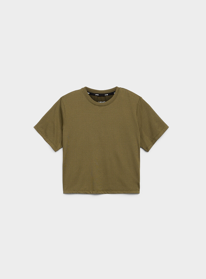 I.FIV5: Le t-shirt court microperfor&eacute; Bleu moyen - Ardoise pour femme