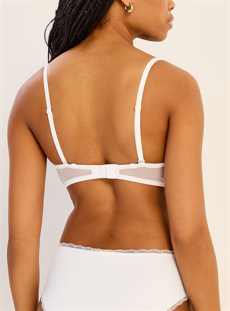 Miiyu: Le plongeant Hydra bandes filet Bleu p&acirc;le pour femme