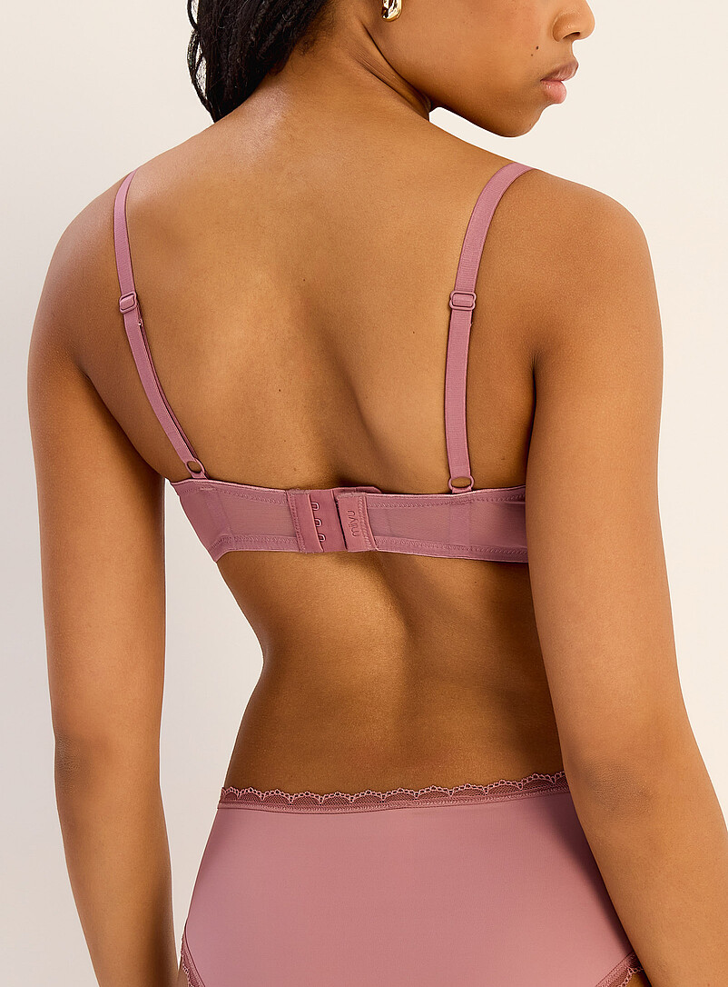 Miiyu: Le plongeant spacer Orph&eacute;e bandes filet Beige - Gr&egrave;ge pour femme