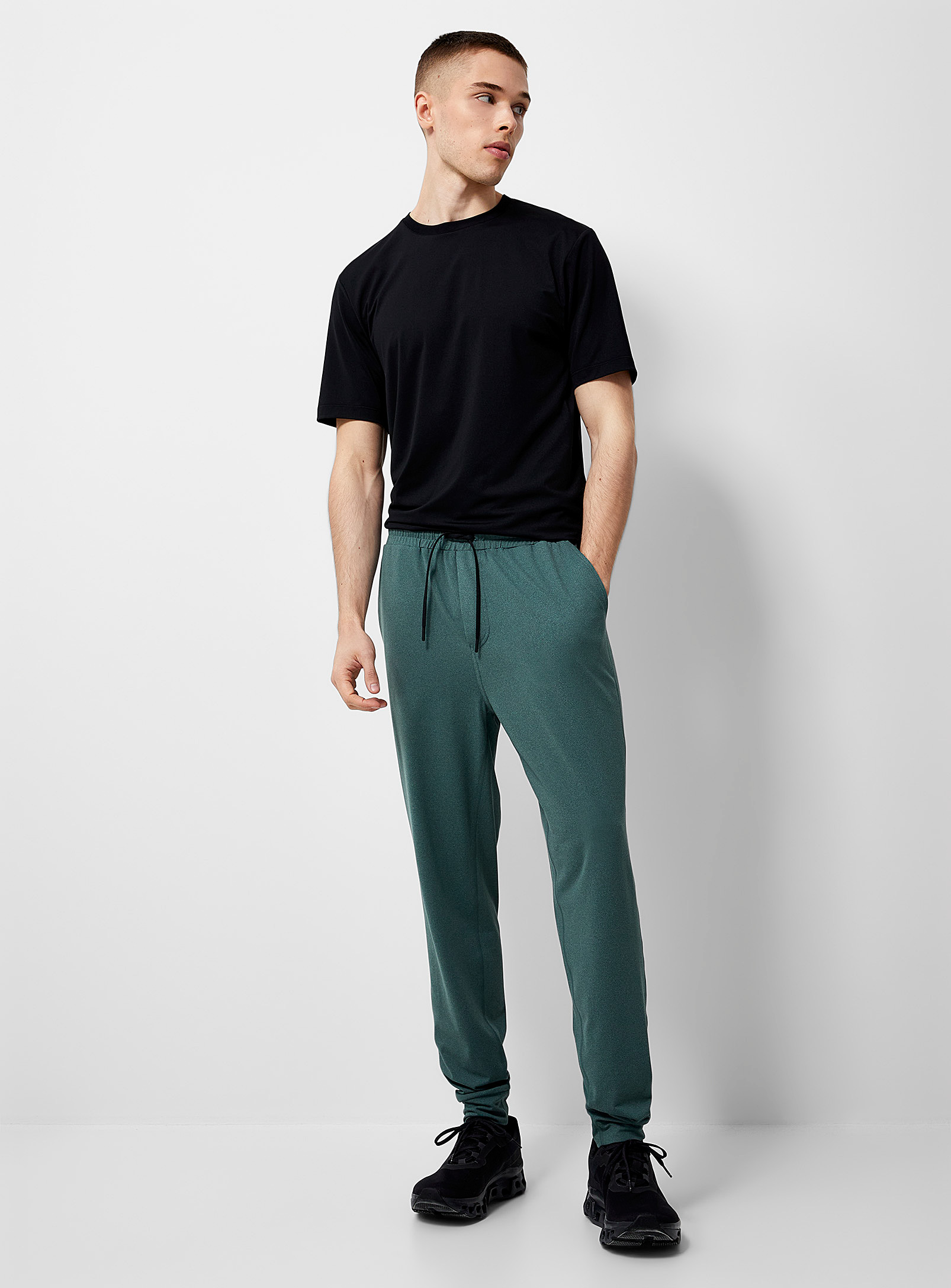 I.fiv5 Ultra-soft Jersey Joggers In Emerald/kelly Green