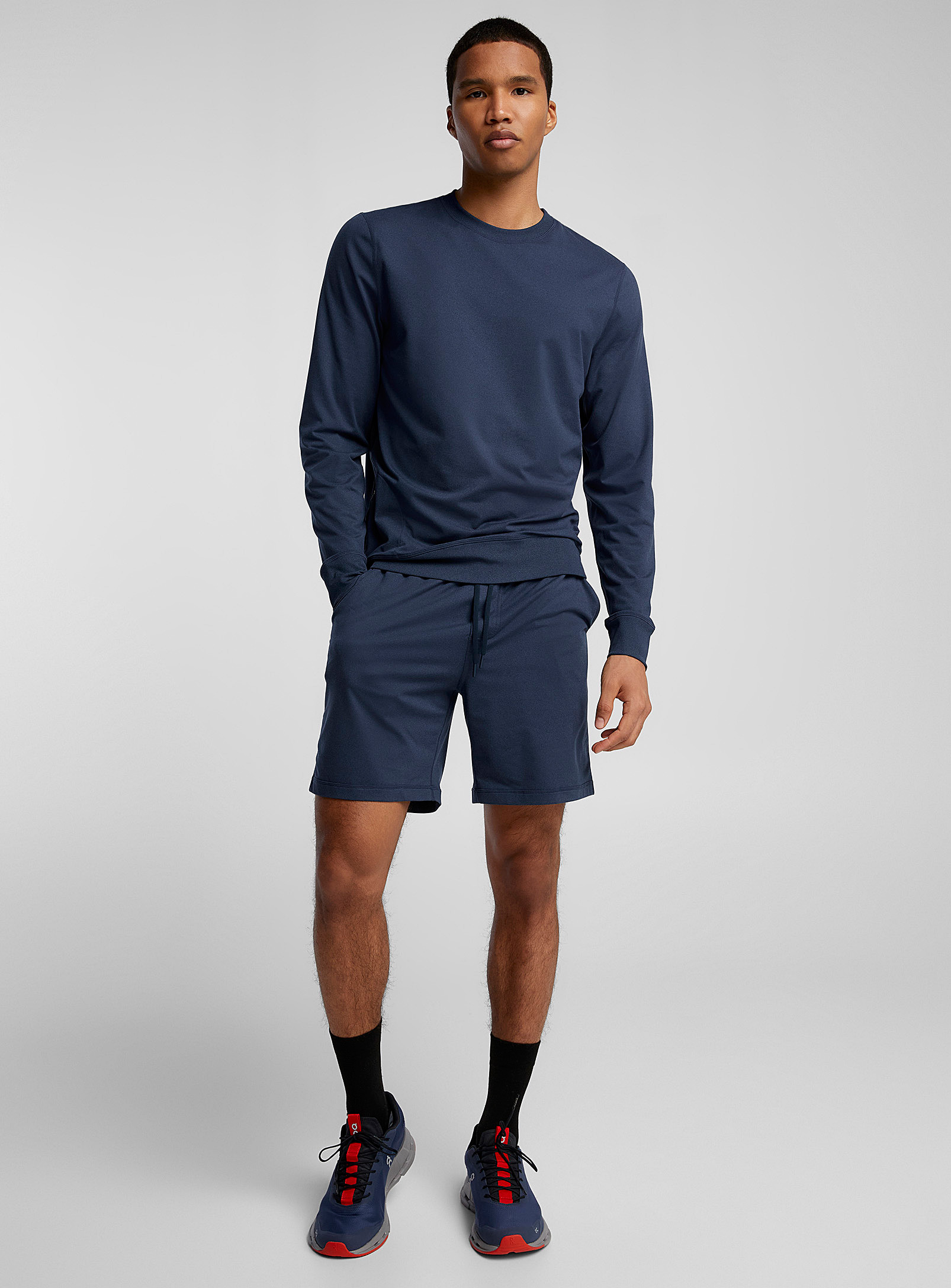 I.fiv5 Ultra-soft Jersey Short In Dark Blue