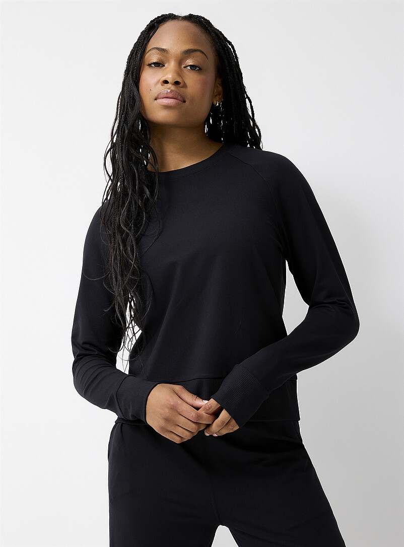 Ultra-soft jersey crew-neck sweatshirt product image (primary)