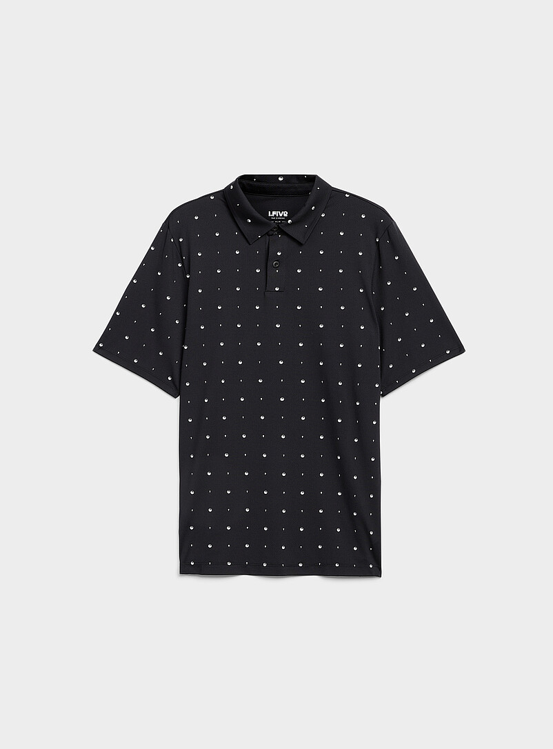 Patterned textured golf polo product image 3