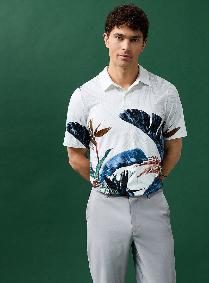 Patterned Textured Golf Polo