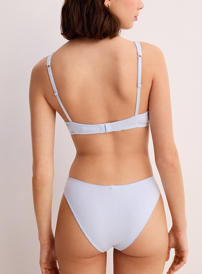Pointelle knit high-cut cheeky panty Organic cotton product image 3
