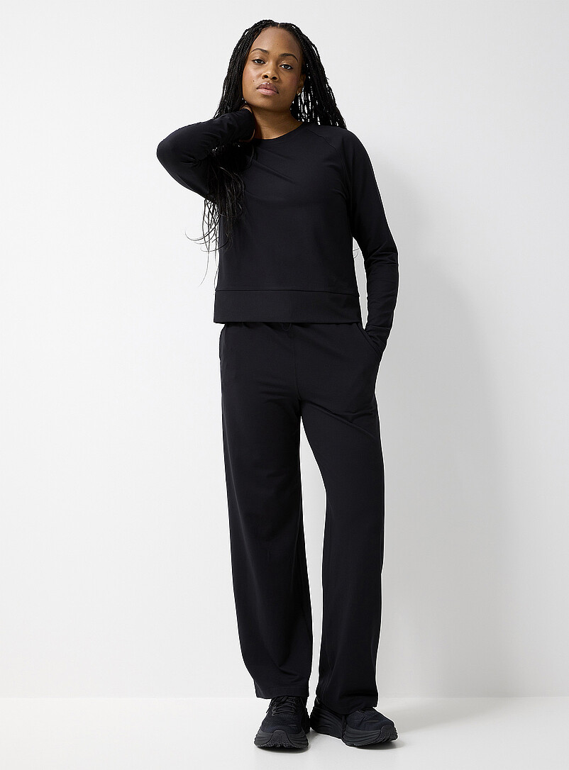 Toggle-waist ultra-soft wide-leg pant product image (primary)