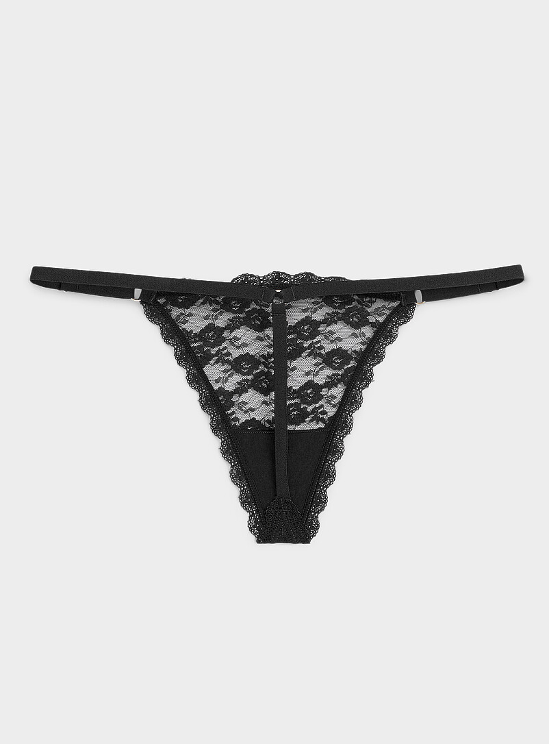 Romantic lace T-thong Recycled nylon product image 2