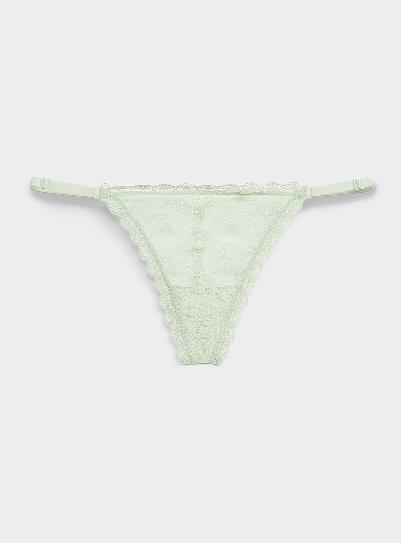 Romantic Lace T-Thong Recycled Nylon