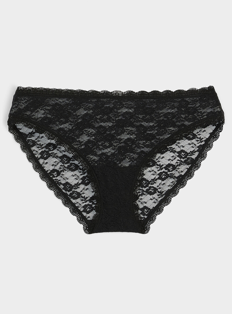 Romantic lace bikini panty Recycled nylon product image (primary)