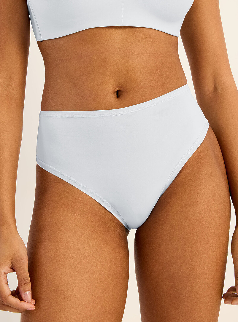 Microfibre High-Waist Elastic-Trim Bikini Panty Recycled Nylon