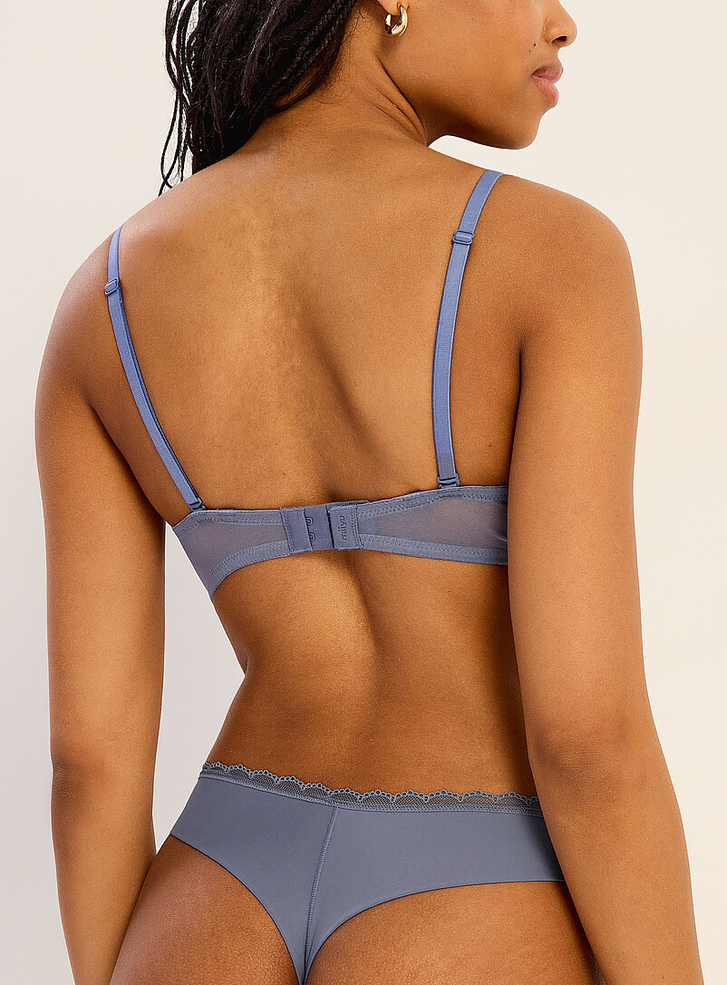 Lace trim microfibre thong Recycled nylon product image 2