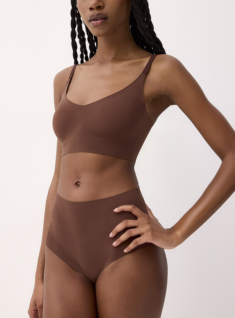 Laser-cut stretch high-waist classic hipster Recycled nylon product image (primary)