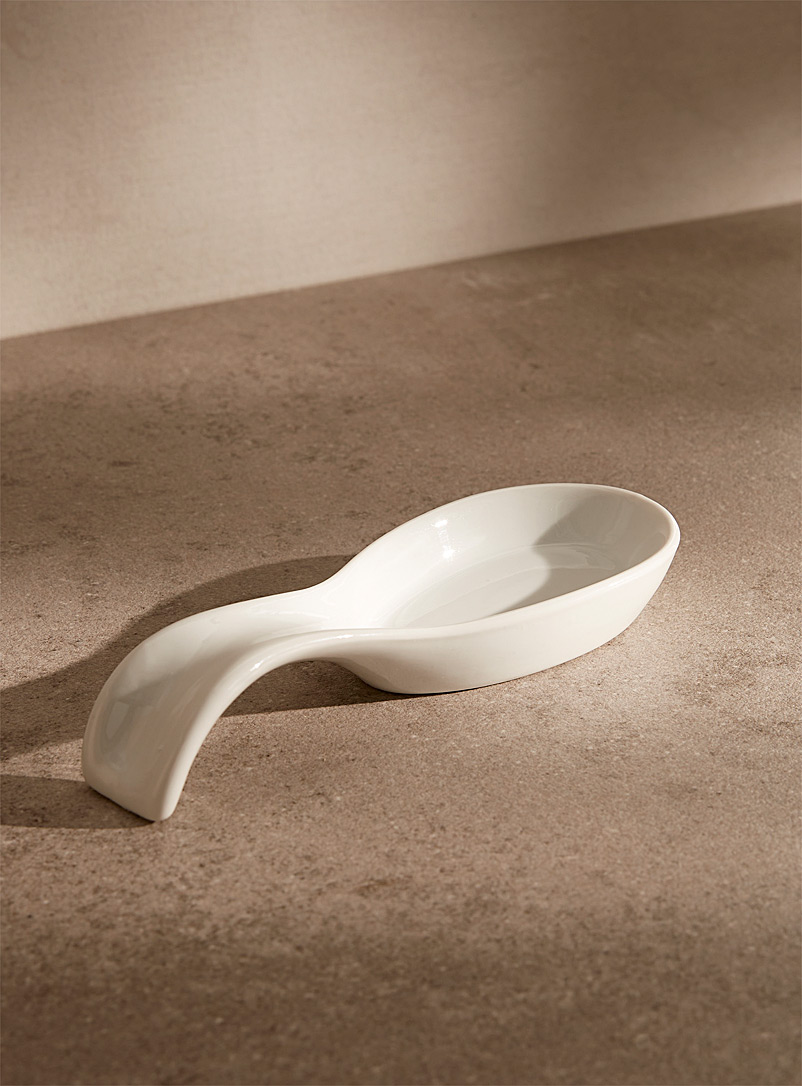 Simons Maison White White ceramic spoon rest