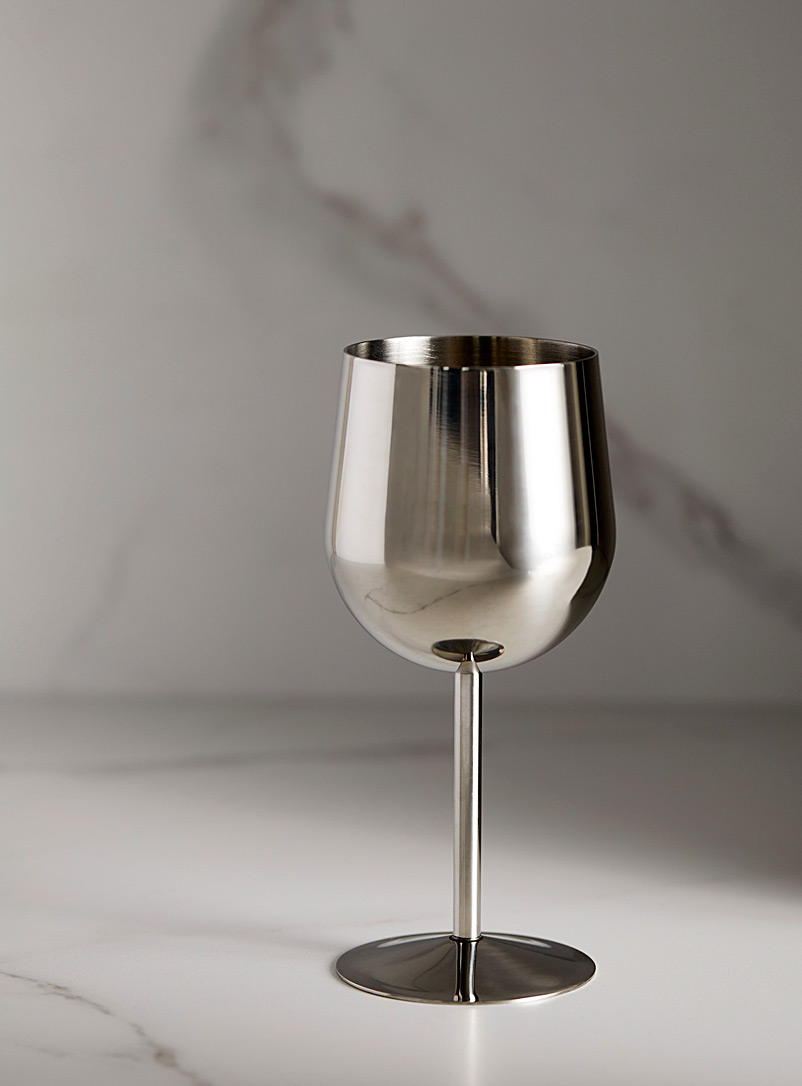 Simons Maison: Le verre à vin en acier inoxydable Assorti