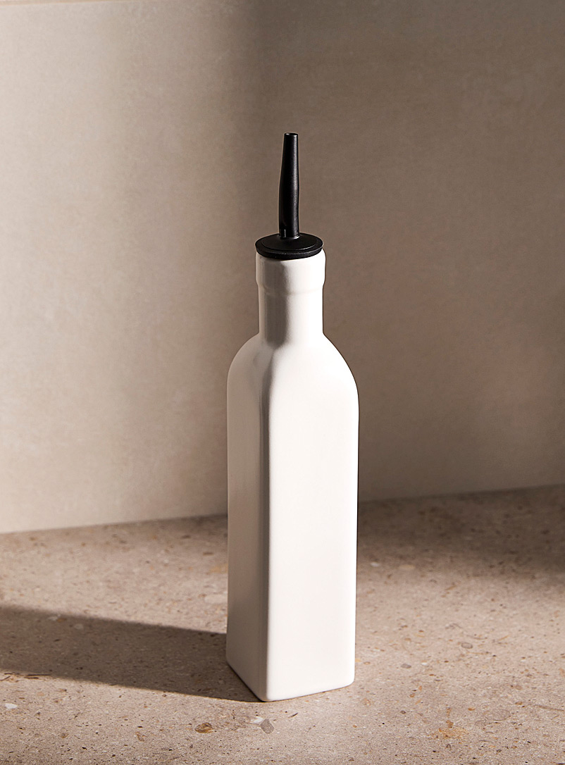 Simons Maison: La bouteille d'huile céramique mate Blanc