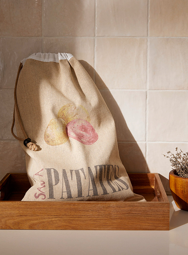 Simons Maison Ecru/Linen Potato storage bag