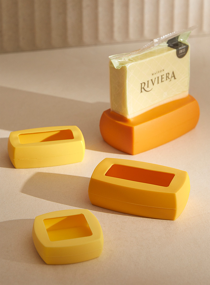 Simons Maison: Les couvercles en silicone pour fromages Ensemble de 4 Jaune doré