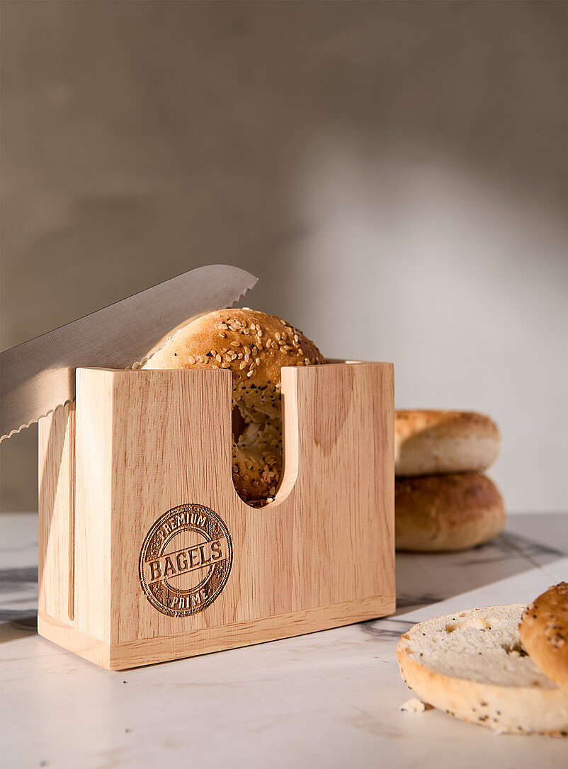 Wooden Bagel Holder