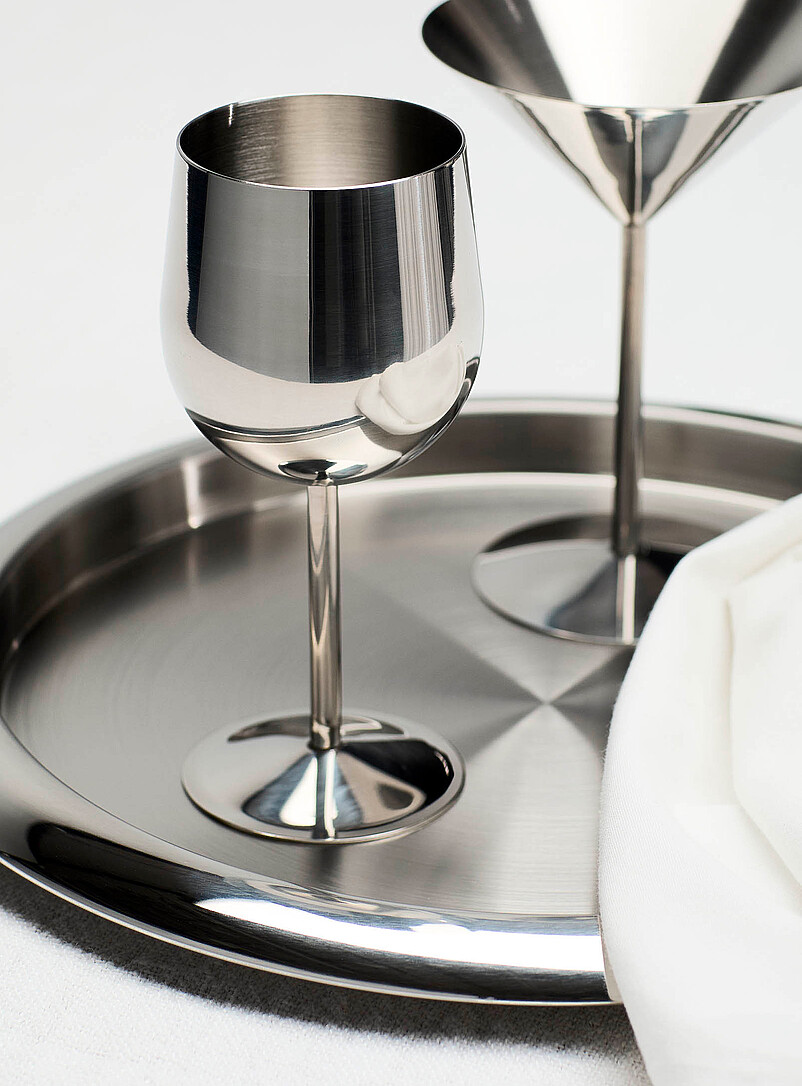 Stainless steel wine glass product image 2