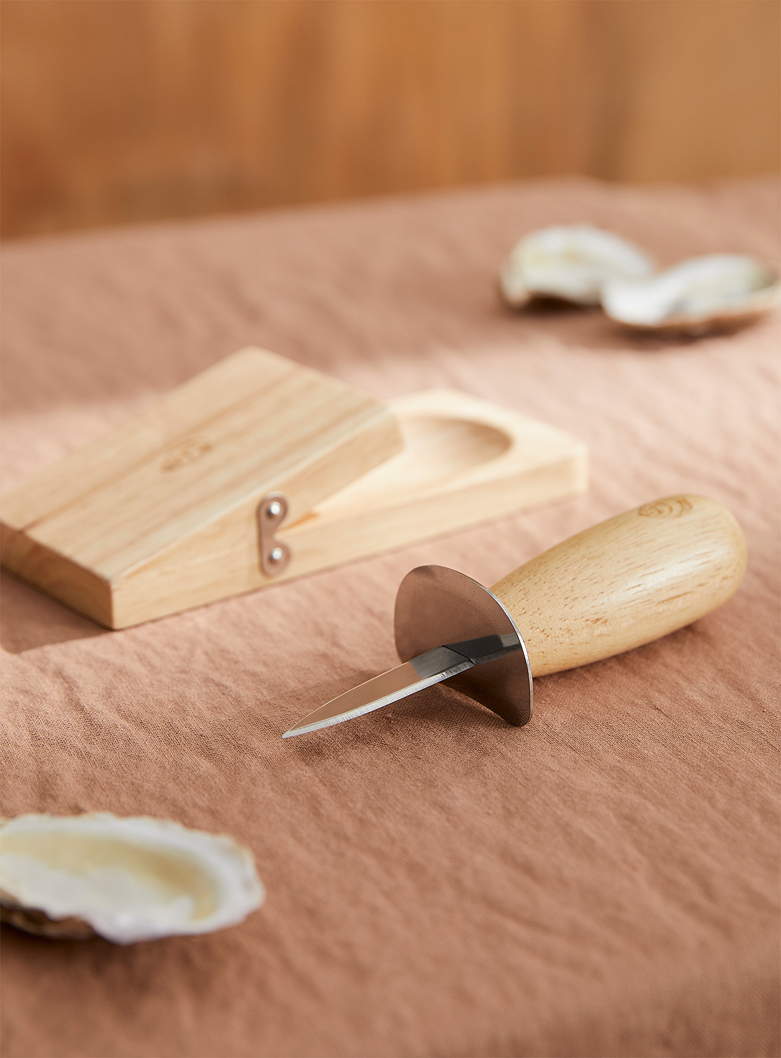 Simons Maison - Les outils pour huîtres en bois Ensemble de 2 pièces