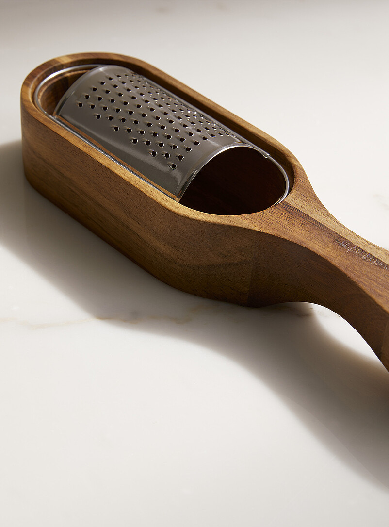 Acacia wood cheese grater set 2-piece set product image 2