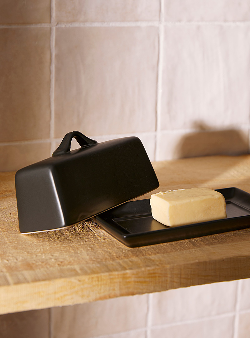 Matte ceramic butter dish product image 2
