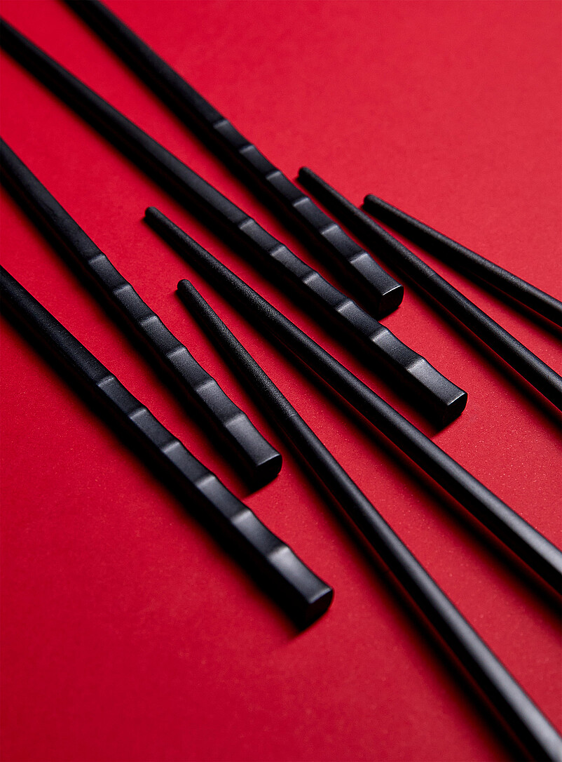 Black reusable chopsticks Set of 4 pairs product image 2