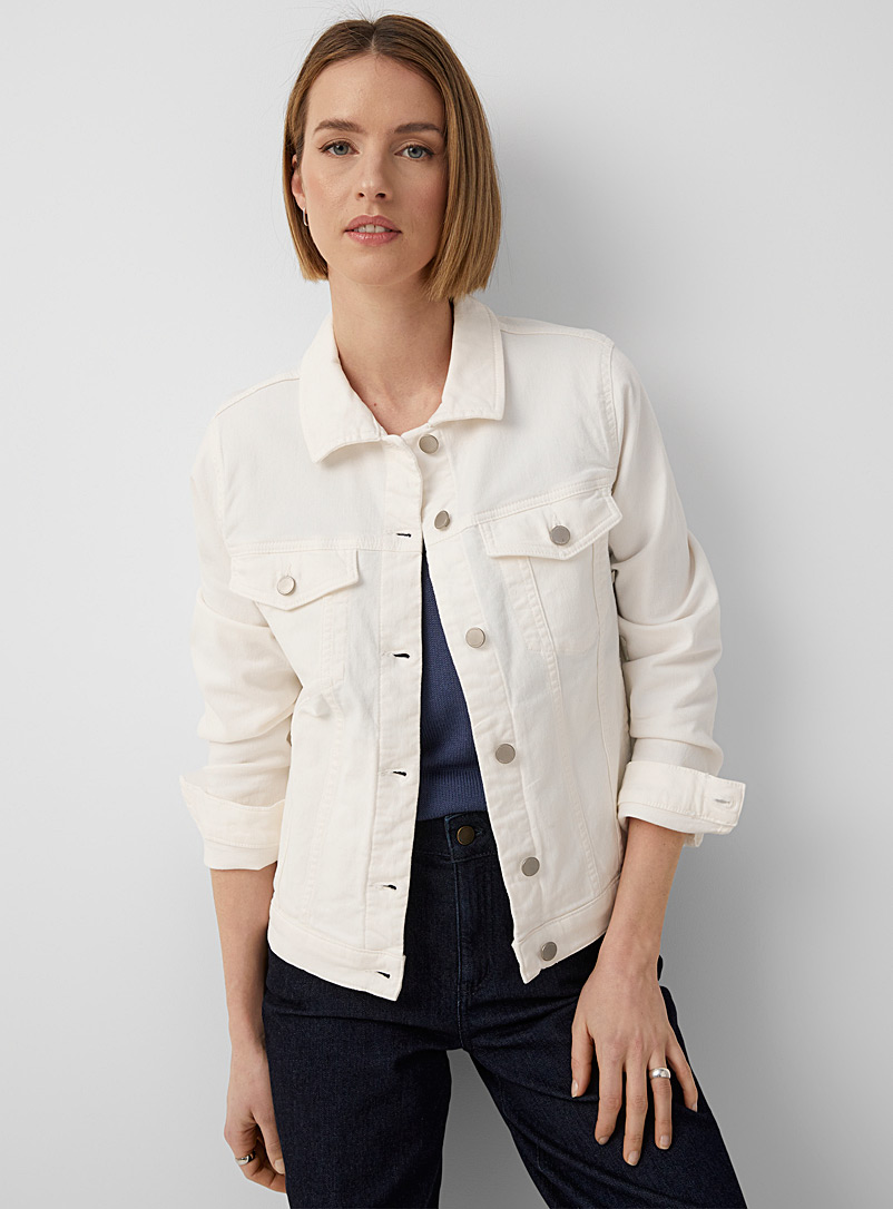 Contemporaine White Brightly-coloured denim jacket for women