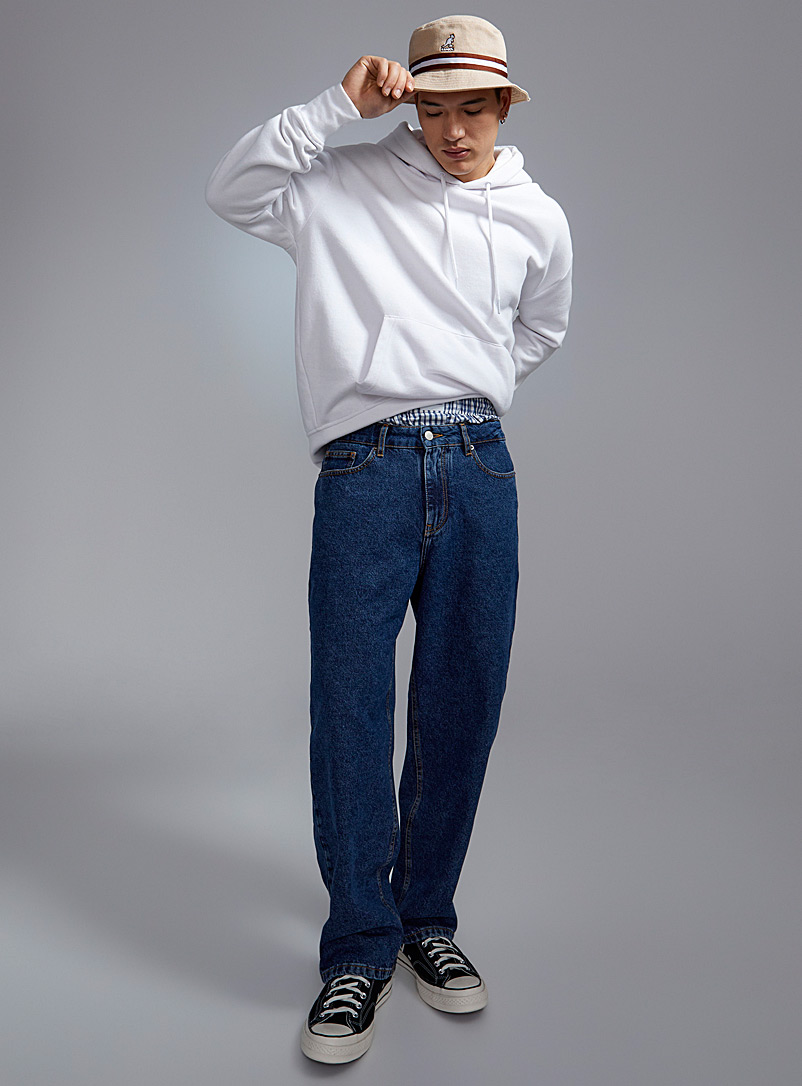 Djab: Le jean 5 poches indigo Coupe relaxe Bleu pour homme